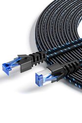 Ercielook Lan kabel 5 m, snelle Cat8-netwerkkabel voor binnen en buiten, 40 Gbit/s gevlochten patchkabel met RJ45-stekker voor router/gaming/modem