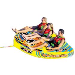 WOW World of Watersports Macho Meerdere Rijposities Buis 1 2 of 3 Personen Opblaasbaar Dek en Cockpit Towable Tube voor Varen, 16-1030