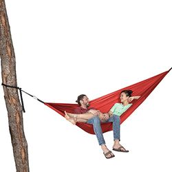 Tatonka Unisex – Hammock vuxen dubbel hängmatta, röd, 290 x 190 cm