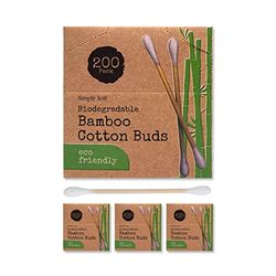 600 Bamboo Cotton Buds (3x200)