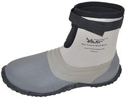 Foreverlast Ray-Guard - Botas de pesca y vadeo de arrecife generación II para hombres y mujeres, gris, talla 3, parte inferior de goma vulcanizada de suela dura, neopreno, ligeras, impermeables