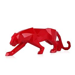 World Art Panther Large Resin Sculpture, Multi-Colour, H31 x L99 x S18 cm