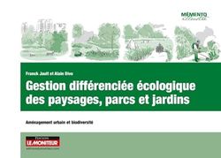 Gestion différenciée écologique des paysages, parcs et jardins: Aménagement urbain et biodiversité