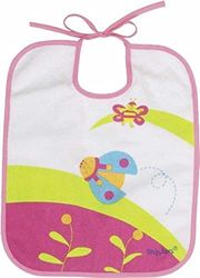 Playshoes 507195-613 Bindande haklapp nyckelpiga, baksida med folieunderlägg, mått ca 28 x 24 cm, rosa