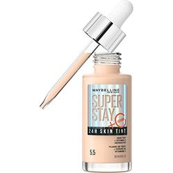 Maybelline Super Stay Skin Tint Foundation, con vitamina C*, fondotinta e cura della pelle, lunga durata fino a 24 ore, formula vegana, tonalità 05.5