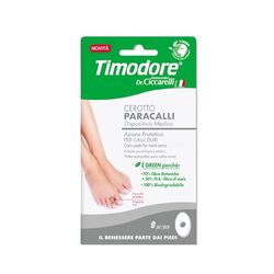 Timodore, Cerotti Paracalli per Calli Duri, Indicati per Proteggere dallo Sfregamento della Scarpa, Prevengono il Riformarsi del Callo Duro, 100% Made in Italy, Dermatologicamente Testato, 9 pz