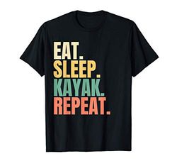 Eat Sleep Kayak Repeat Maglietta