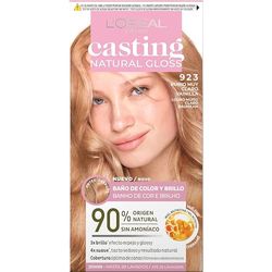 L'Oréal Paris Casting Natural Gloss, Baño de color y brillo, Cobertura óptima, Con Acondicionador Nutritivo con Miel, Sin Amoniaco, Color: Rubio Muy Claro Vainilla 923