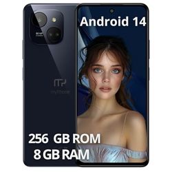 Limitowany smukły i elegancki smartfon z funkcją NFC myPhone N23 Plus 5G midnight blue, bateria 5000mah aparat 50mpx, wyświetlacz FHD+ 256 GB, do16GB RAM Android 14