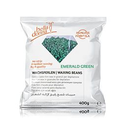 Bella Donna "Emerald Green" waxparels voor streepvrije en pijnloze ontharing, 400 g – flexibele en romige consistentie