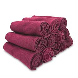 Arkwright Bleach Safe Sr. Salon Towels - (Pack of 12) 100% Ring Spun Cotton Super Soft, Lightweight, Quick Dry, Absorbent Hand Towel for Hotel, Spa, Cosmetology, 16 x 28 in, Burgundy