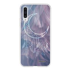 Evetane - Siliconen hoesje compatibel met Samsung Galaxy A50 - Volledige bescherming 360, dun en transparant - Voor- en achterkant hoes - Hoge sterkte - Moon Catcher Dream