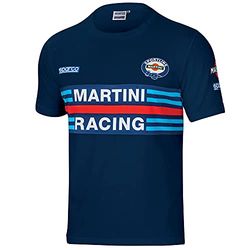 Sparco Martini-R Size XL Marinblå T-shirt, Blå, 42/50 EU