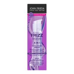 John Frieda Siero 4 in 1 Extra Strong – Contenuto: 50 ml – Tipo di capelli: spessi, indisciplinati – della serie Frizz Ease – Dona crespo – Protegge da calore e umidità