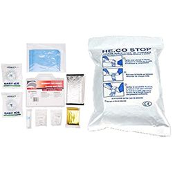 Prodhex Trousse de Secours Membre Sectionné Main/Doigt & MEDISTOP He Co Stop Coussin Hémostatique Blanc