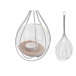 Esschert Design WL42 - Soporte para Vela de té (Cristal y Metal)