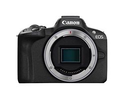 Canon EOS R5024.2MPAPSC systeemcameraAlleen behuizingTot 15 fps continuDual Pixel cmOS AF II4K 30p Oversampled 6KVariAngle schermBluetooth en WiFi Zwart Volledig formaat