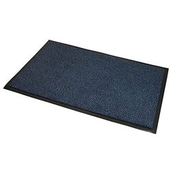 JVL Tapis de Porte très résistant Bleu/Noir 60 x 150 cm