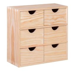 ARANAZ S.L. MANUFACTURAS DE LA MADERA Miniblock 6 drawers in pine wood