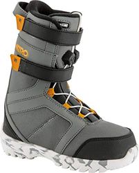 Nitro Snowboards Children's ROVER QLS '19 lättare varmare barn snowboard boot barn snowboard sko med snabbsnörningssystem Boots, Charc-Blk-orange, 18,0