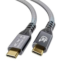 YIWENTEC USB C-kabel naar USB C 3.2 mannelijk Gen2 × 2 type C oplaadkabel 20 Gbps gegevensoverdracht, 240 W 48 V/5 A snellaadkabel, 4K @ 60 Hz video-overdracht (recht, 3 m)