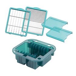 Genius Nicer Dicer Chef Professional Vegetable Cutter Accessory Set 5 Pieces Vegetable Slicer Storage Insert Knife Inserts Protection for Knife Inserts Turquoise
