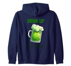 Drink Up Btches - Boccale da birra verde Felpa con Cappuccio