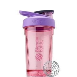BlenderBottle Strada Shaker Cup, Wire Mixball For Protein Shakes and Pre Workout, 710ml, Purple