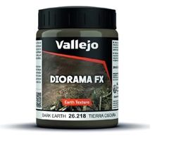 Vallejo Diorama - Stucco da parete, 200 ml, Marrone (Dark Earth)