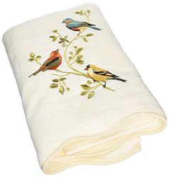 Avanti Linens Collezione Premier Songbirds, Cotone, Avorio, Telo da Bagno
