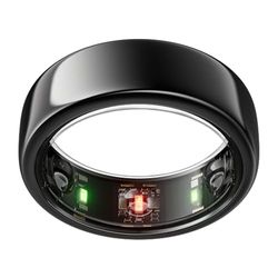 Oura Gen3 Horizon Smart Ring – storlek 8, Black | Registrera sömn, puls och kondition – upp till 7 dagars batteritid – kompatibel med iOS/Android – Prova ut storleken med Ouras storlekskit