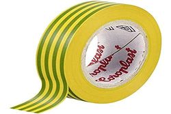 Coroplast 302 302-10-GN/YE isolatietape groen, geel (L x B) 10m x 15mm (1 stuk)