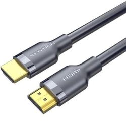Watio Wave HDMI-kabel - HDMI-kabel V2.0 4K M-M aansluiting 1 meter zwart ideaal voor HD-video-overdracht *