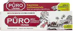 Puro, Dentifricio Spicy Cannella, Dentifricio in Gel, Azione Protettiva, Lenitiva e Antibatterica, per Igiene Orale, Protezione Naturale, Gusto Cannella Speziata, 6 Tubetti da 75 ml