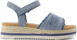 TOMS Fille Diana Sandale cale, Bleu Marine, 22 EU