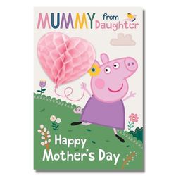 Peppa Pig Mother's Day Card Mummy From Daughter Mothers day card