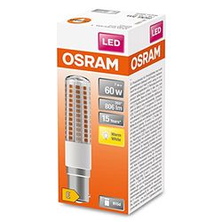 OSRAM LED Star Special T SLIM, lampada speciale sottile a LED, base B15d, bianco caldo (2700K), sostituzione della lampadina convenzionale 60W, confezione da 4