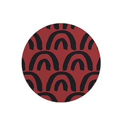 Questo Casa, Rund musmatta med digitalt tryck, halkfri baksida, för kontor och hem, diameter: 22 cm