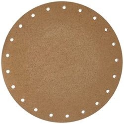 Rayher 6129200 MDF de korbflecht, chão, 15 cm, redondo, orifícios e 3 mm