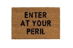 Dandy Mat William Armes, Tappetino con Messaggio Enter At Your Peril, Fibra Coir PVC, Marrone, 50 x 65 cm