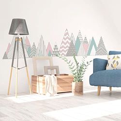 Stickers muraux - Décoration Chambre Salon - Autocollant Sticker Mural géant Montagnes scandinaves Pensacola - 100x150cm