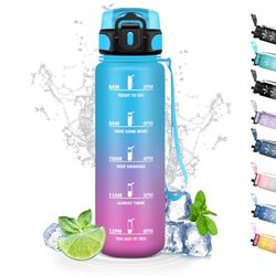 Botella Agua, Botella Agua 500ml, Botella Reutilizable con Filtro, Cantimplora Infantil, Fácil de Limpiar, Botella de Agua Deportiva, Marca de Tiempo, Botella de Agua para Agua , Café, Té, Leche, Jugo