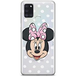 ERT GROUP mobiltelefonfodral för Samsung A21s originalt och officiellt licensierat Disney mönster Minnie 057 optimalt anpassad till formen på mobiltelefonen, gedeeltelijk transparant