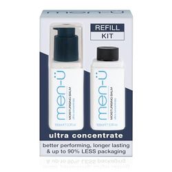 men-ü MOISTURISING BALM REFILL KIT, Up to 330 Applications, Vegan, Ultra Concentrate, Long Lasting, After Shave Balm, Non-Greasy, Mint and Menthol