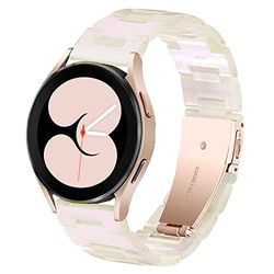 DEALELE Compatibel met Samsung Galaxy Watch 5/5 Pro/Galaxy 4/4 Classic/Galaxy 3 41mm / Active 2, 20mm Kleurrijke Hars Vervanging Armband voor Huawei GT2 42mm / GT3 42mm, Zeemeermin roze