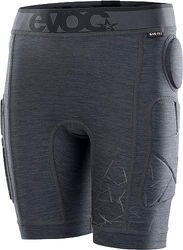 EVOC CRASH PANTS KIDS (z ochraniaczami bioder i wkładką ochronną, technologia S.Café zapobiegająca powstawaniu nieprzyjemnych zapachów, można prać w pralce, rozmiar: JL), Carbon Grey