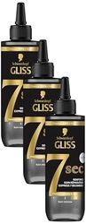 Schwarzkopf - Gliss – Soin Réparation Express 7 Secondes – Ultimate Repair – Cheveux Secs et Abîmés – Brillance et Résistance – Kératine Liquide et Sérum Perle Noire – 200 ml (Lot de 3)