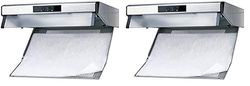 WENKO Filtro antigrasa - para todos los estractores usuales, Poliéster, 57 x 47 cm, Blanco (Paquete de 2)