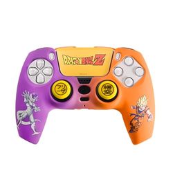 FRTEC - Dragon Ball Z Combo Pack, Hard Case + Grips + Sticker for PS5 DualSense, Goku and Freezer