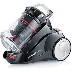 Severin MY 7114 Aspiradora de Trineo sin Bolsa S´Power nonstopXL, 750 W, 1.8 litros, 74 Decibeles, ABS, Negro/Gris